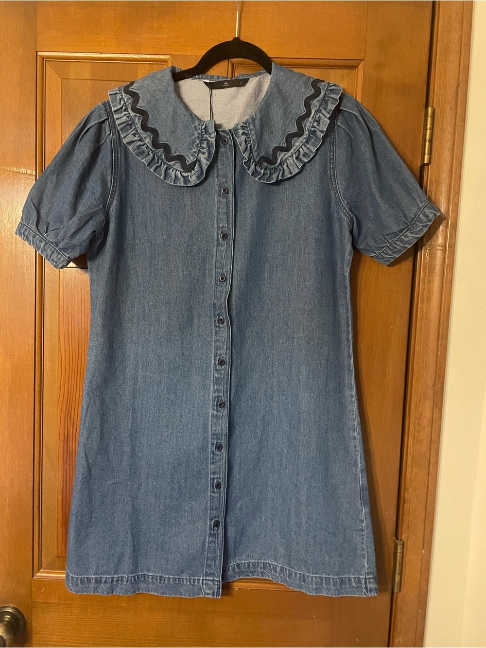 NWT Women’s WithBlack Brand Dolly Denim Button-Down Dress Size Medium